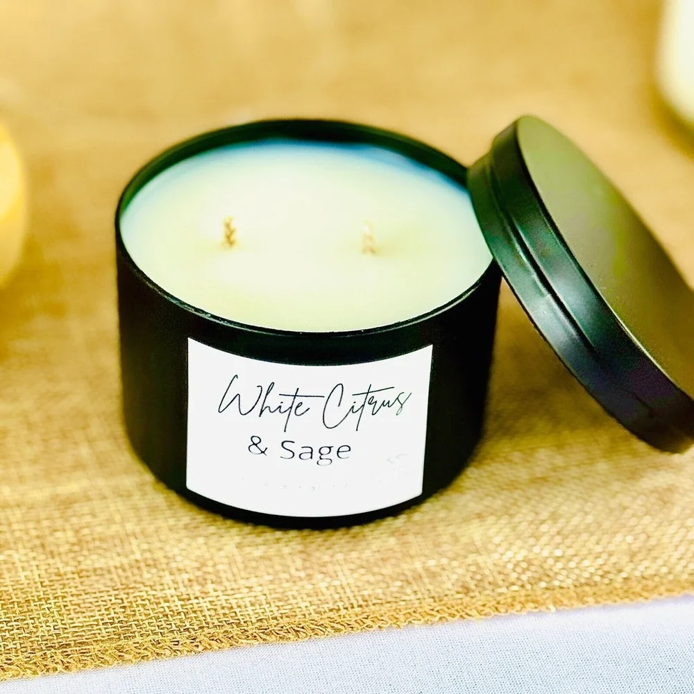 PH Design‎ Organics White Citrus & Sage Candle - Fresh Herbal Clean 8oz
